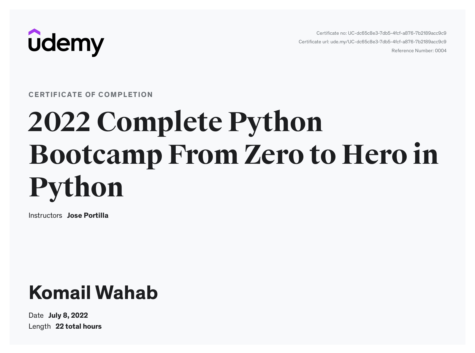 Certification 2